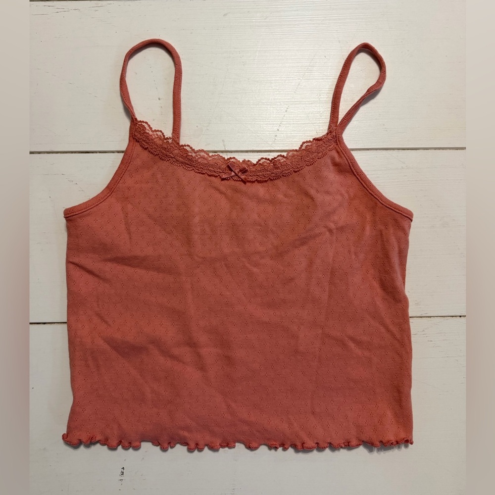 American Eagle Lace-Trim Tank Top